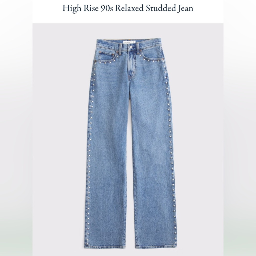 Abercrombie & Fitch 90’s high rise stud jeans